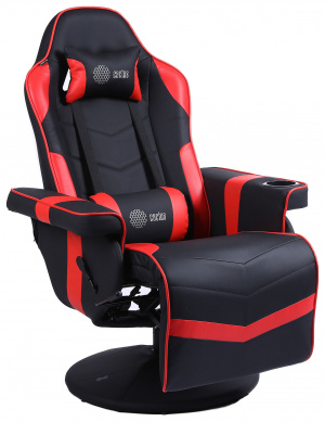 Кресло игровое Cactus CS-CHR-GS200BLR черный/красный подст.для ног Кресло игровое Cactus CS-CHR-GS200BLR черный/красный подст.для ног