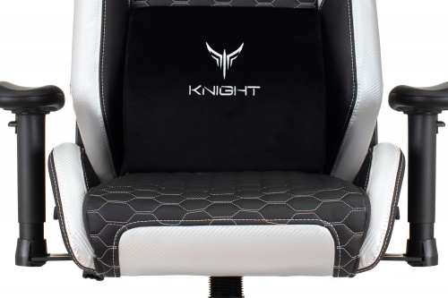 Кресло игровое Knight Neon черный/серебряный соты эко.кожа с подголов. крестов. металл фото 10