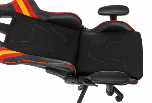 Кресло игровое Zombie VIKING 4 AERO черный/красный ткань/эко.кожа с подголов. крестов. пластик фото 10