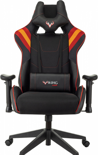 Кресло игровое Zombie VIKING 4 AERO черный/красный ткань/эко.кожа с подголов. крестов. пластик фото 9