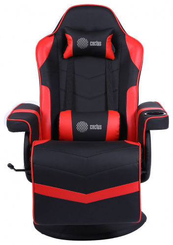 Кресло игровое Cactus CS-CHR-GS200BLR черный/красный подст.для ног фото 2 Кресло игровое Cactus CS-CHR-GS200BLR черный/красный подст.для ног фото 2