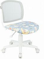 Кресло детское Бюрократ CH-W296NX светло-серый TW-02 овечки сетка/ткань крестов. пластик пластик белый