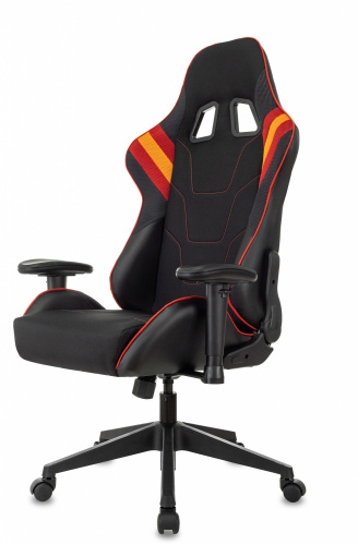Кресло игровое Zombie VIKING 4 AERO черный/красный ткань/эко.кожа с подголов. крестов. пластик фото 19