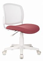 Кресло детское Бюрократ CH-W296NX белый TW-15 сиденье розовый 26-31 сетка/ткань крестов. пластик пластик белый