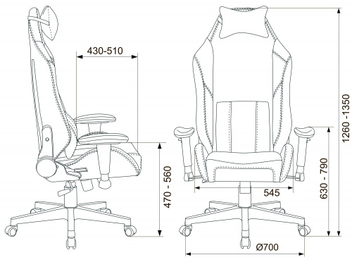 Кресло игровое Zombie HERO BATZONE PRO черный эко.кожа с подголов. крестов. пластик фото 24