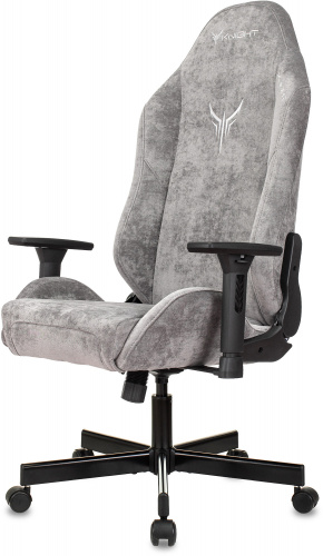 Кресло игровое Knight N1 Fabric серый Light-19 с подголов. крестов. металл фото 3