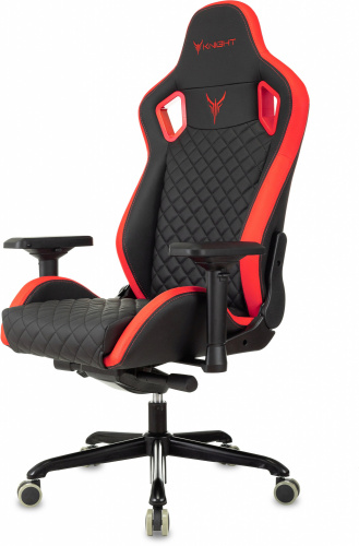 Кресло игровое Knight Titan черный/красный ромбик эко.кожа с подголов. крестов. металл фото 23
