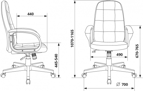 Кресло руководителя Бюрократ CH 002 Fabric серо-голубой Light-28 крестов. пластик фото 8
