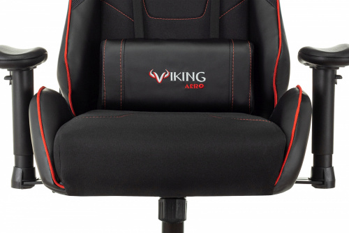 Кресло игровое Zombie VIKING 4 AERO черный/красный ткань/эко.кожа с подголов. крестов. пластик фото 11