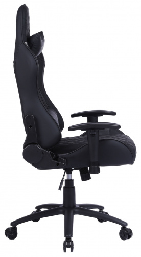 Кресло игровое Cactus CS-CHR-030BL черный эко.кожа с подголов. крестов. сталь фото 3 Кресло игровое Cactus CS-CHR-030BL черный эко.кожа с подголов. крестов. сталь фото 3