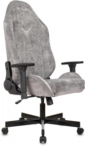 Кресло игровое Knight N1 Fabric серый Light-19 с подголов. крестов. металл фото 16