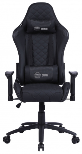 Кресло игровое Cactus CS-CHR-030BL черный эко.кожа с подголов. крестов. сталь фото 2 Кресло игровое Cactus CS-CHR-030BL черный эко.кожа с подголов. крестов. сталь фото 2