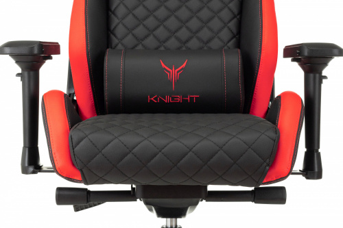 Кресло игровое Knight Titan черный/красный ромбик эко.кожа с подголов. крестов. металл фото 11