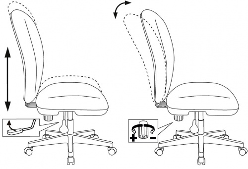 Кресло детское Бюрократ KD-W10 оранжевый 26-29-1 крестов. пластик пластик белый фото 7