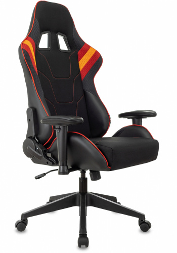 Кресло игровое Zombie VIKING 4 AERO черный/красный ткань/эко.кожа с подголов. крестов. пластик фото 17