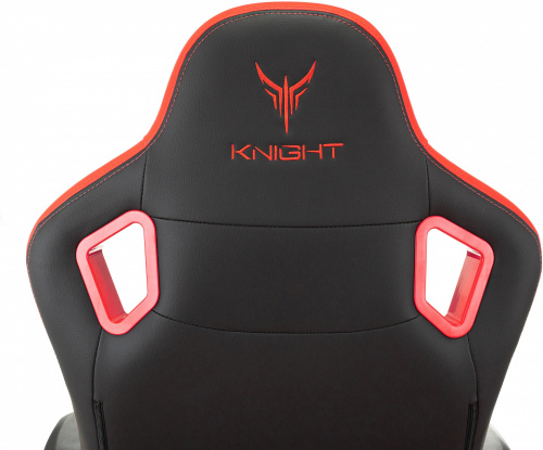 Кресло игровое Knight Titan черный/красный ромбик эко.кожа с подголов. крестов. металл фото 14