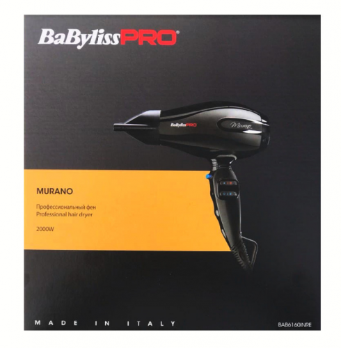 Профессиональный фен BaByliss PRO Murano ionic BAB6160INRE 2000W фото 3