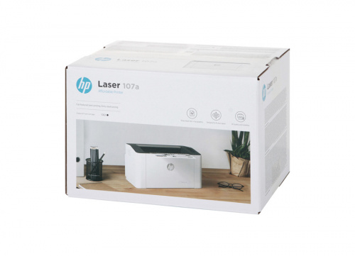 Принтер лазерный  HP 4ZB77A Laser 107a Printer (A4) , 1200 dpi, 20 ppm, 64 MB, 400 MHz, 150 pages tray, USB, Duty 10K pages фото 2