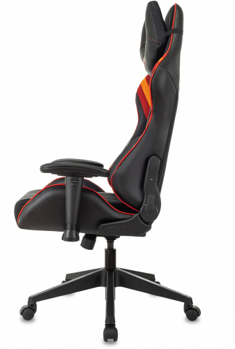 Кресло игровое Zombie VIKING 4 AERO черный/красный ткань/эко.кожа с подголов. крестов. пластик фото 4